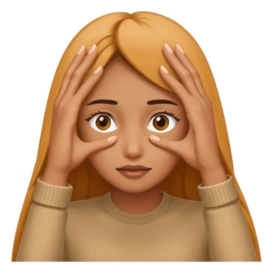 Mulher tampando o rosto,mas tirando um dedo e olhando sticker