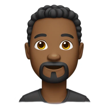 Black man with goatee sticker