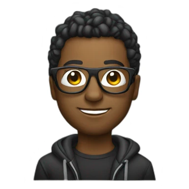 dj with glasses sticker