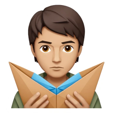 man origami maker sticker