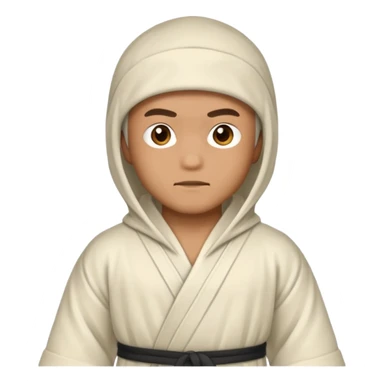 All white ninja with robe and light brown skin color sticker