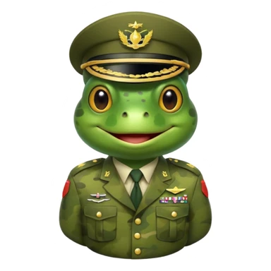 frog in the army sticker