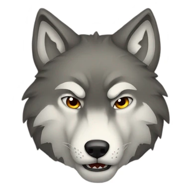 lonely wolf angry sticker