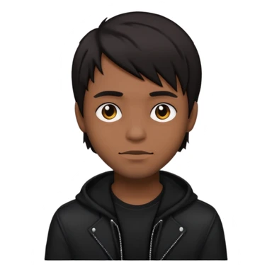 Emo brown skin man sticker