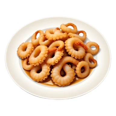 Fried squid Greek snack sticker