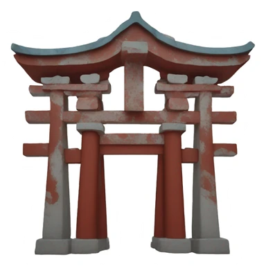 Japanese Tori gate from Greek marbles sticker