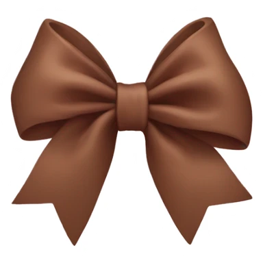 A brown bow just like the pink emoji bow sticker