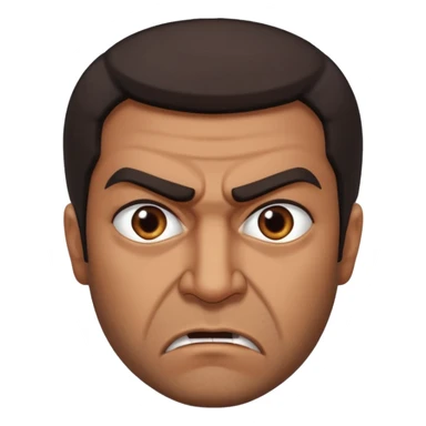 in profile, angry Iranian sticker