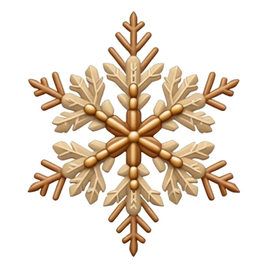 Beige knitted snowflake  sticker