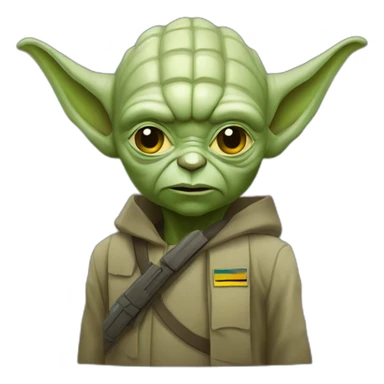 Yoda Ukrainian army sticker