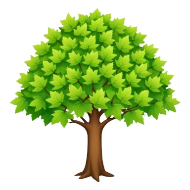maple tree: flat body small leafs sticker