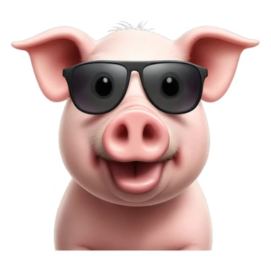 Pig with sunglasses  sticker