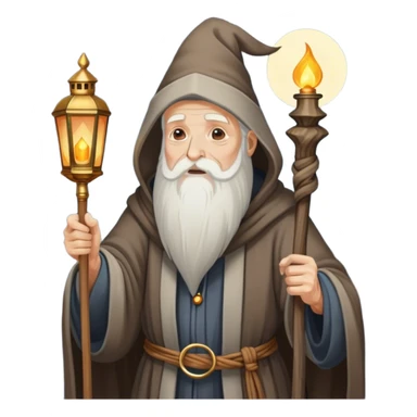 Tarot Card with the hermit on it sticker