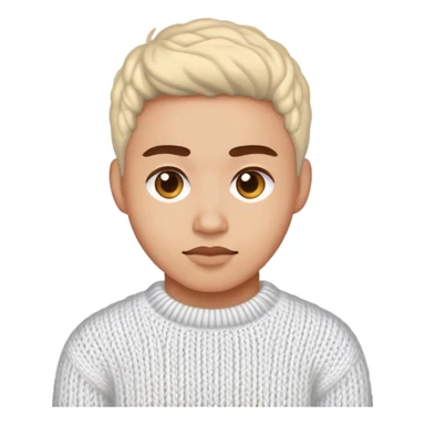 knitted white sweater  sticker