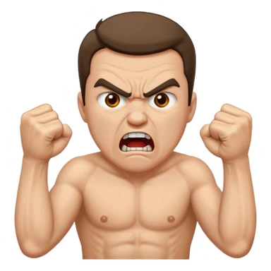 angry shouting man sticker