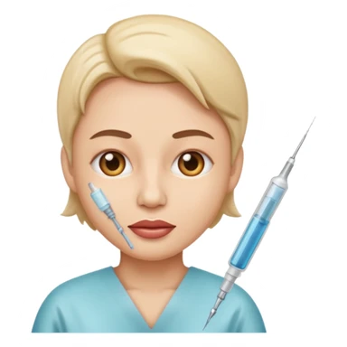 plastic surgery emoji with scalpel and syringe sticker