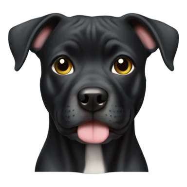 Perro negro staffordshire sticker