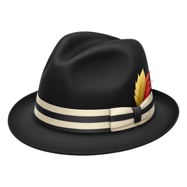 And a white stripe Black Fadora with no man or face or assecorys sticker