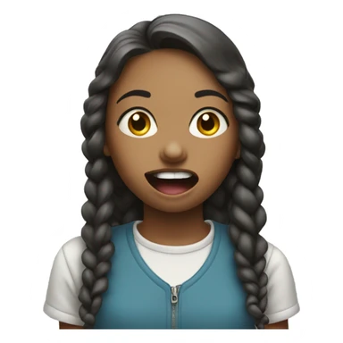 Girl chewing gum sticker