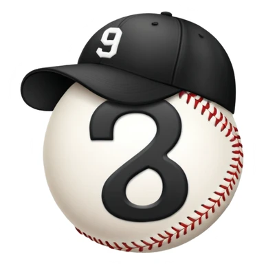 black cap with number “9” on it sticker
