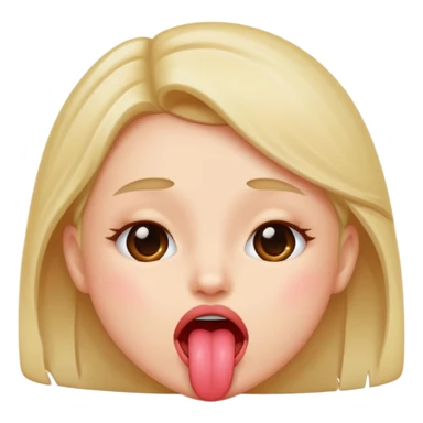 Blushing and sticking out tongue sticker