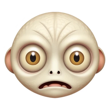 weird freaky creature with strange eyes and unusual expression sticker