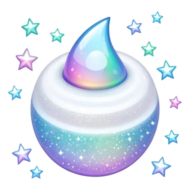 glitter white copo sticker