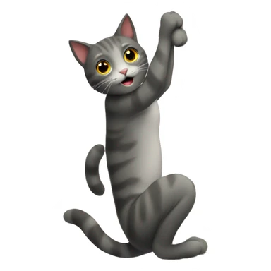 Cat climbing a tree sticker