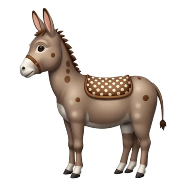 polka dots donkey full body sticker