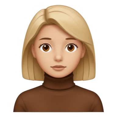 create an emoji, brown turrleneck sticker