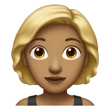 Dark blonde woman with brown eyes sticker