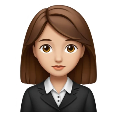 fancy brown haired girl sticker