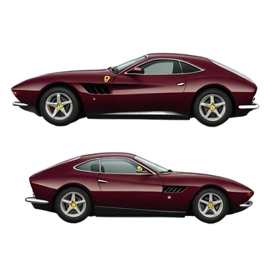 Burgundy Ferrari Roma  sticker