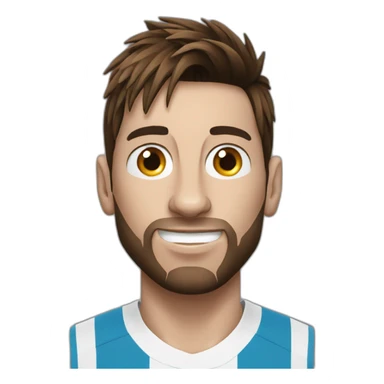 Messi whit a ball on her head sticker