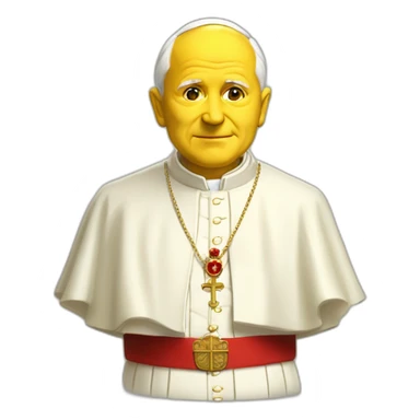 john-paul-ii-with-very-saturated-yellow-skin sticker