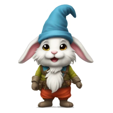cute bunny gnome sticker