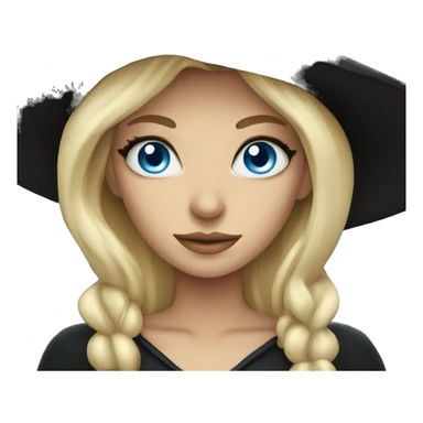 Beautiful blonde blue eyed witch sticker