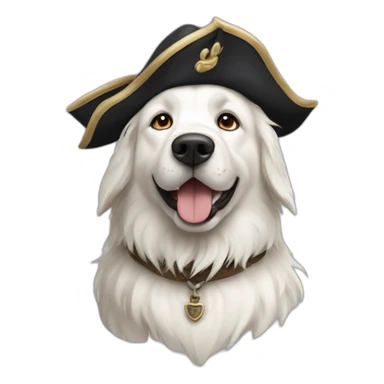 Pyrenees mountain dog White pirate sticker