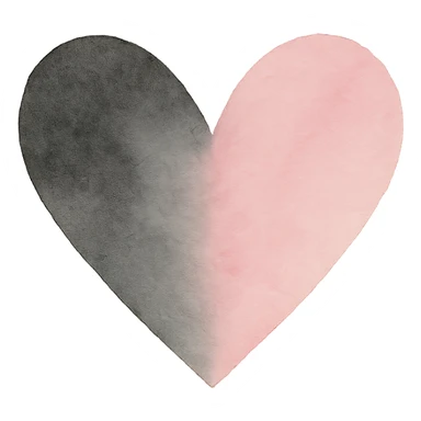 BLACKPINK-inspired object, black and pink colors, soft and artistic watercolor effect sticker