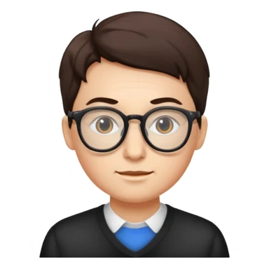 Idk with glasses  sticker