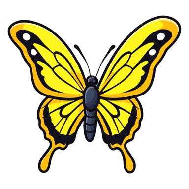 butterfly with a broken wing sticker