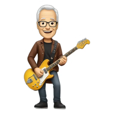 guitariste de 65 ans en concert sticker