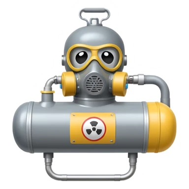 oxygen tank with mask sticker