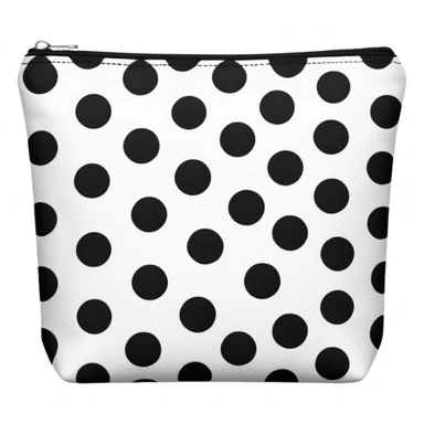 make a makeup puch with polka dots style sticker
