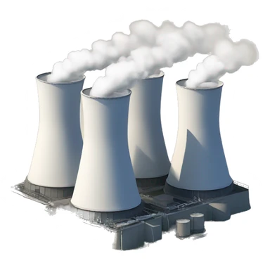 power station photorealistic serious sticker