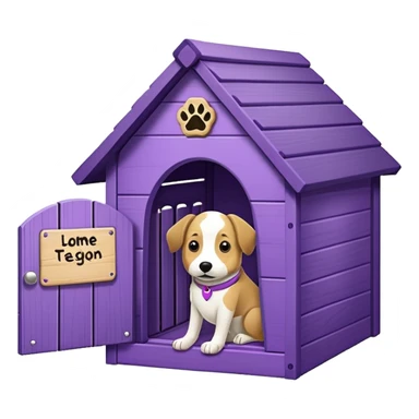 purple dog kennels sticker