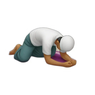 Muslim doing Sujood sticker