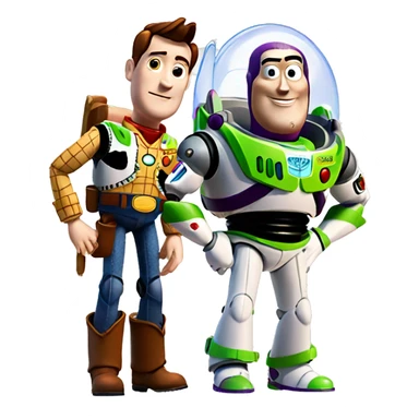 Buzz lightyear and woody sticker