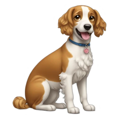dog with curly tail sticker