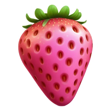 Hot pink and red strawberry  sticker